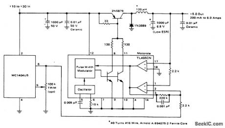 50_V／60_A_25_kHz_SWITCHING_REGULATOR_WITH_SEPARATE_ULTRA_STABLE_REFERENCE