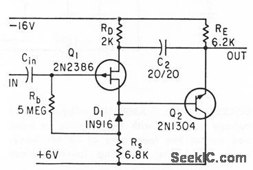 SOURCE_FOLLOWER_WITH_REDUCED_GATE_TO_DRAIN_CAPACITANCE