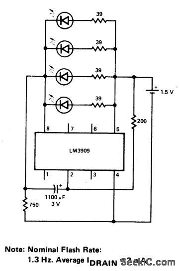 FLASHER_FOR_4_PARALLEL_LEDs_