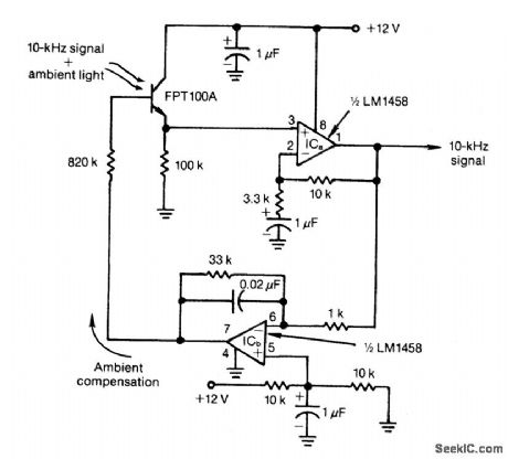 MODULATED_LIGHT_BEAM_CIRCUIT_CANCELS_AMBIENT_LIGHT_EFFECTS