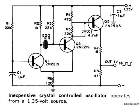 CRYSTAL_CONTROLLED_OSCLLATOR_OPERATES_FROM_ONE_MERCURY_CELL