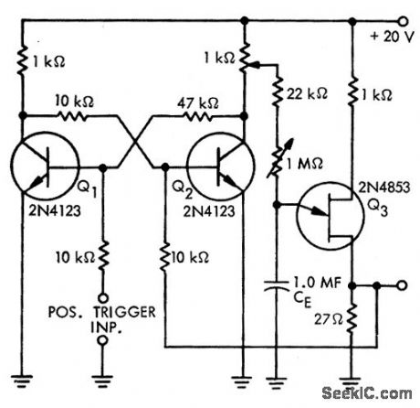 One_shot_multivibrator_using_a_UJT