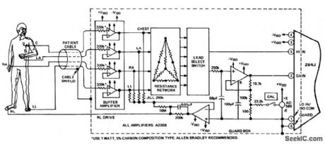 Multilead_EKG_recorder_input_circuitry_using_a_284J_isolation_amplifier