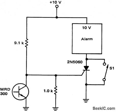 Light_operated_SCR_alarm_using_a_sensitive_gate_SCR