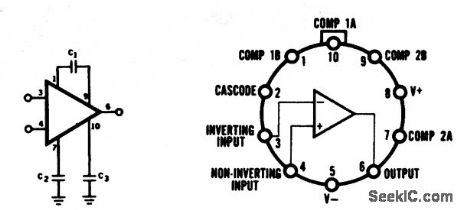Frequency_compensation_circuit_using_an_ECG915_operational_amplifier