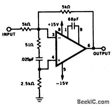 Inverting_unity_gain_high_slew_rate_circuit_using_an_ECG915_operational_amplifier_