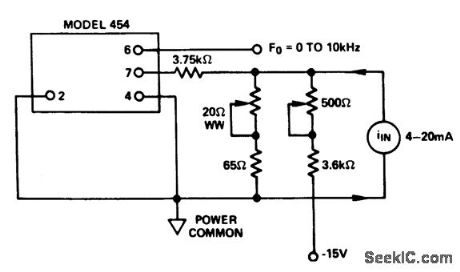 4_to_20_mA_interface_using_the_454_V_F_converter_chip_with_a_10_kHz_full_scale_output