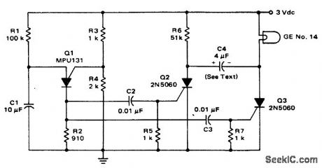 Low_voltage_lamp_flasher_using_a_PUT_and_two_SCRs
