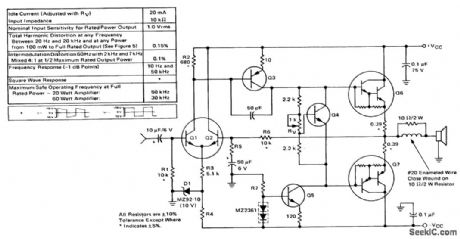 15__20__25__35__50__60_watt_AF_power_amplifier_with_DC_coupled_output