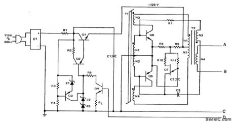 Line_operated_inverter_with_15_volt_DC_225_watt_output_