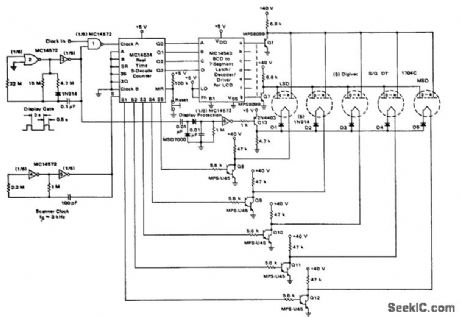 Real_time_5_digit_fluorescent_diode_display
