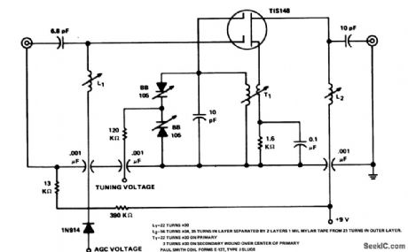 27_MHz_AGC_able_self_oscillating_mixer_for_CB_operation_using_a_TIS148_dual_gate_MOSFET