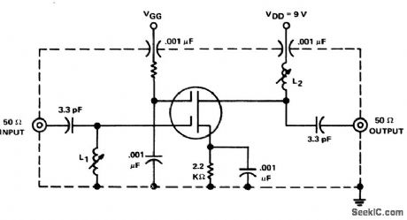 105_MHz_gate_2_controlled_RF_amplifier_using_a_TIS152_dual_gate_MOSFET