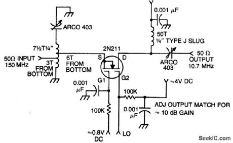 105_MHz_to_107_MHzmixer_using_a_3N211_dual_gate_MOSFET