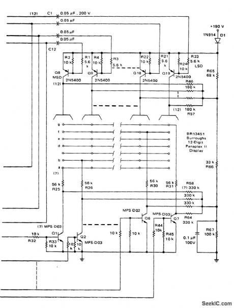 12_digit_TTL_multiplexed_planar_gas_discharge_display