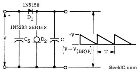 Sawtooth_generator_with_negative_going_ramp_using_a_zener_and_a_PNPN_diode
