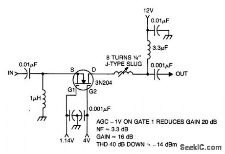 105_MHz_PF_amplifier_using_a_3N204_dual_gate_MOSFET