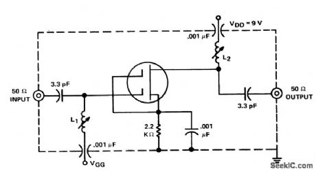 105_MHz_gate_1_contraolled_BF_amplifier_using_a_TIS152_dual_gate_MOSFET