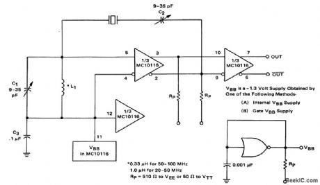 Overtone_crystal_oscillator_with_operating_range_of_20_MHz_to_100_MHz_depending_on_crystal_selection_and_tank_tuning