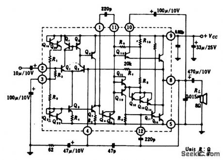 2_watt_OTL_audio_power_amplifier_using_an_ECG1034