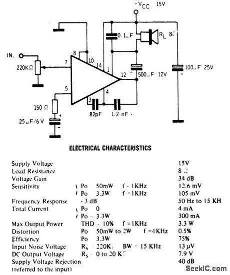 33_watt_AF_power_amplifier_using_an_ECG1118