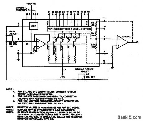 D_A_converter_in_bipolar_hookup_using_an_AD563