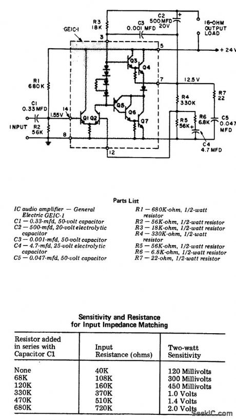 2_watt_AF_power_amplifier_for_a_16_ohm_load_using_a_GEIC_1