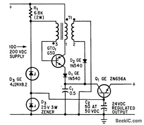 200_V_D_C_TO_24_V_D_C_REGULATED_POWER_SUPPLY