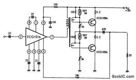 500_mW_AF_power_amplifier_for_a_20_ohm_speaker