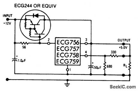5_volt_5_ampere_regulator_with_remote_sensing_PNP_current_boost