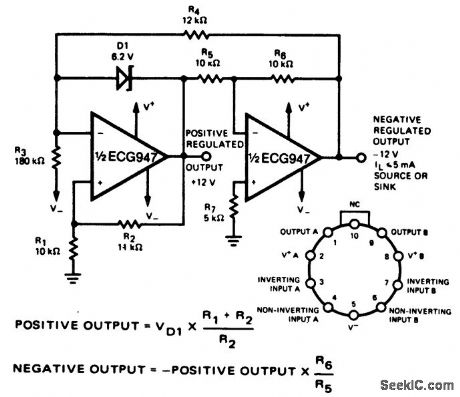Tracking_positive_and_negative_voltage_reference_using_an_ECG947_dual_operational_amplifier