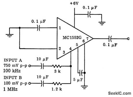Summing_scaling_amplifier_using_an_MC1552G