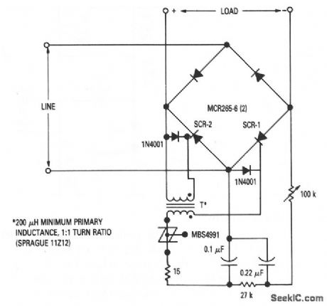 SCR_control_circuit_with_dc_output_that_uses_an_SBS