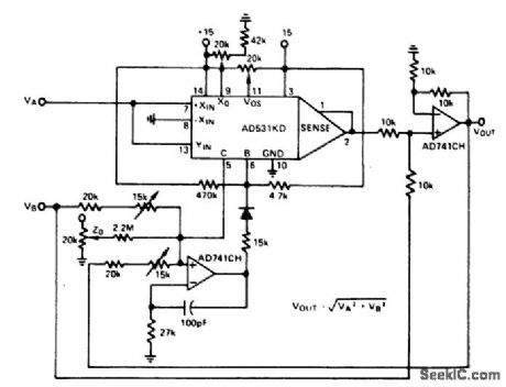 Vector_computer_using_one_AD531_multiplier_divider_and_two_AD741_op_amps