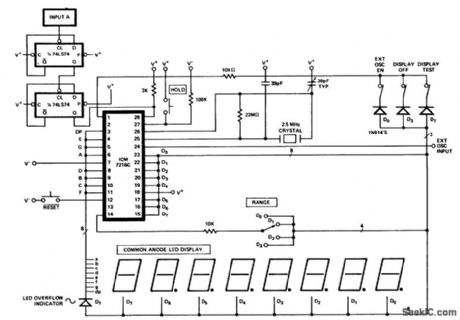 40_MHz_frequency_counter_using_the_Intersil_ICM7216C_28_pin_DIP