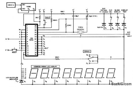 100_MHz_frequency_counter_using_the_Intersil_ICM7216C_28_pin_DIP