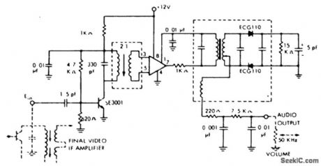 45_MHz_color_TV_sound_IF_amplifier_using_ECG703A