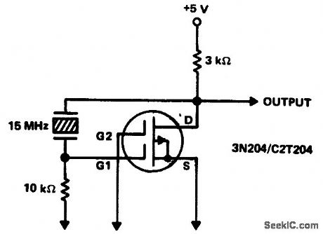 Color_TV_358_MHz_crystal_oscillator_using_a_dual_gate_MOSFET_
