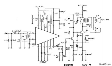 Complete_FM_TV_45_MHz_sound_channel_using_an_ECG1045_14_pin_DIP