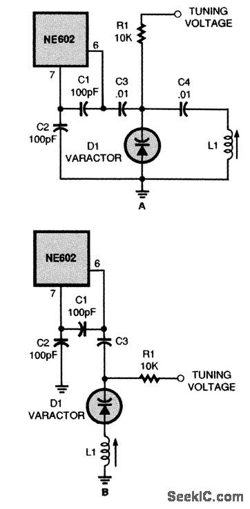 NE602_VOLTAGE_TUNED_LOCAL_OSCILLATOR_CIRCUITS
