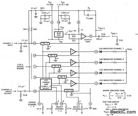 Analog_video_switch_and_amplifier_with_ac_coupled_input