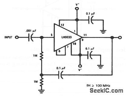 Ac_coupled_video_amplifier_with_high_input_impedance