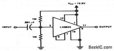 Ac_coupled_video_amplifier_with_single_supply