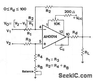 Wideband_difference_amplifier