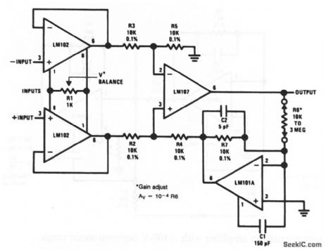 Variable_gain_differential_input_instrumentation_amplifier