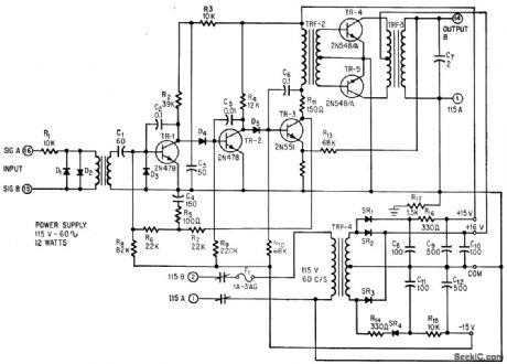 FIVE_SILICON_TRANSISTORS_BUILD_15_MV_SIGNAL_210_V_AT_5_W