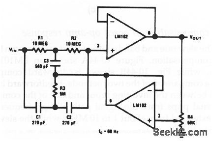 Op_amp_notch_filter_adjustable_Q