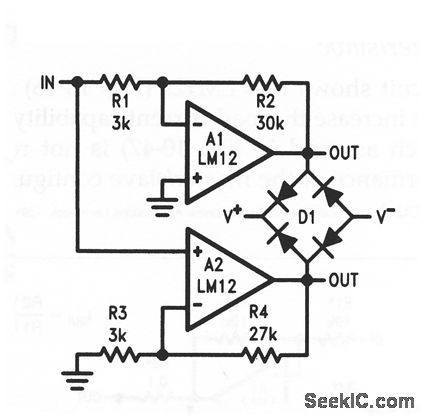 Power_op_amp_bridge_amplifier_with_differential_output