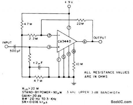MICROPOWER_HIGH_INPUT_IMPEDANCE_20_dB_AMPLIFIER