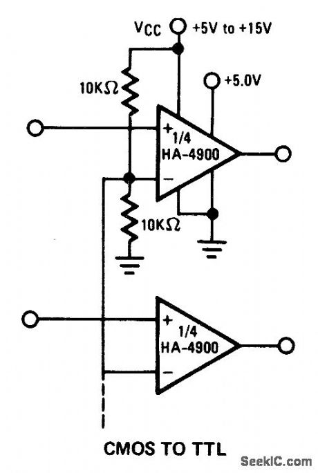 Comparator_logic_level_translator_CMOS_to_TTL